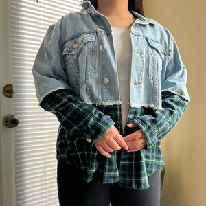 Princess Polly Larkin Denim Flannel Jacket